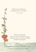 'Peace is always beautiful', greeting card