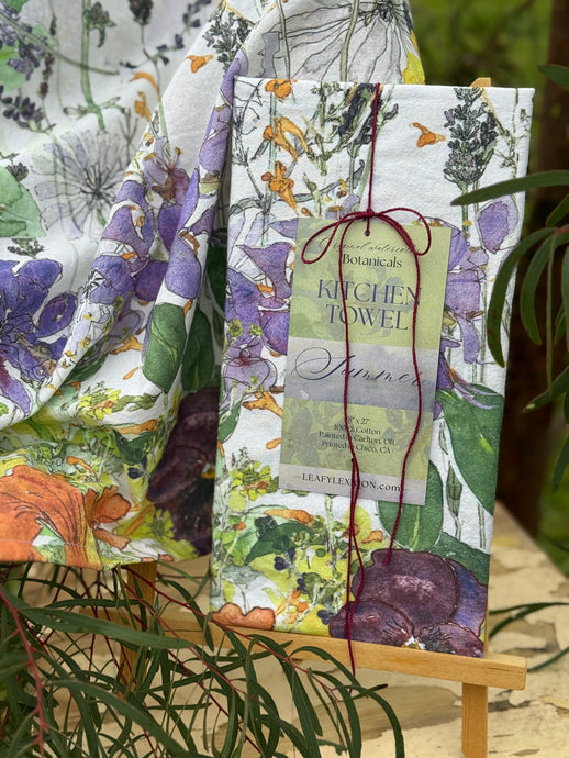 Summer Botanical Kitchen Towel