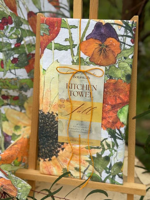 Fall Botanical Kitchen Towel