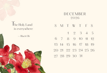 2026 Botanical desktop calendar