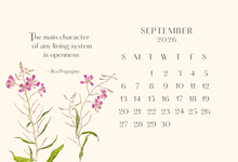 2026 Botanical desktop calendar