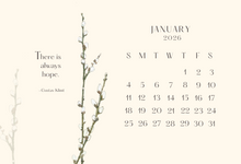 2026 Botanical desktop calendar