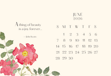 2026 Botanical desktop calendar