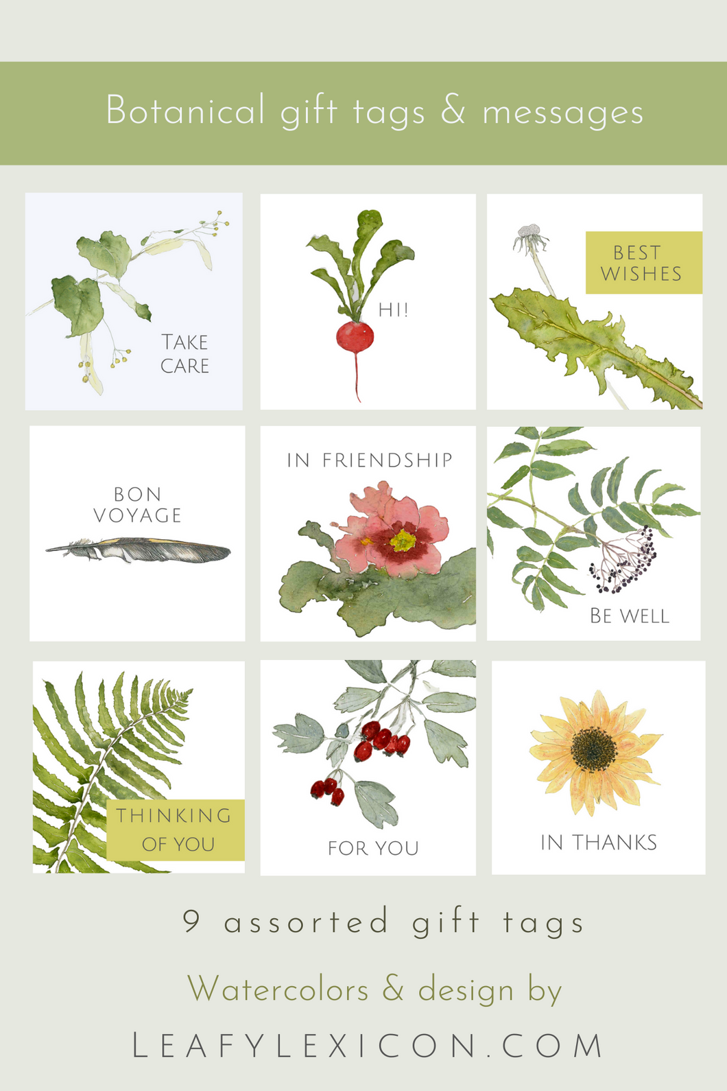 Botanical Gift Tags